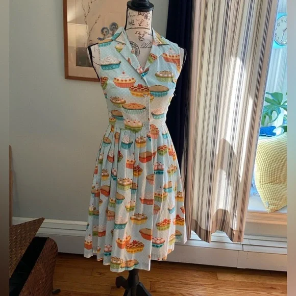 RARE Fervour Pie Dress ModCloth Size Small Lined - Picture 1 of 16